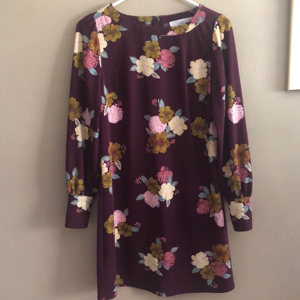 Loft Long Sleeve Shift Dress
